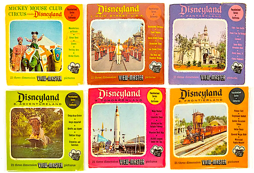 A collection of six Disneyland View-Master reels sold for $950 plus the buyer’s premium in August 2020. Image courtesy of Van Eaton Galleries and LiveAuctioneers.