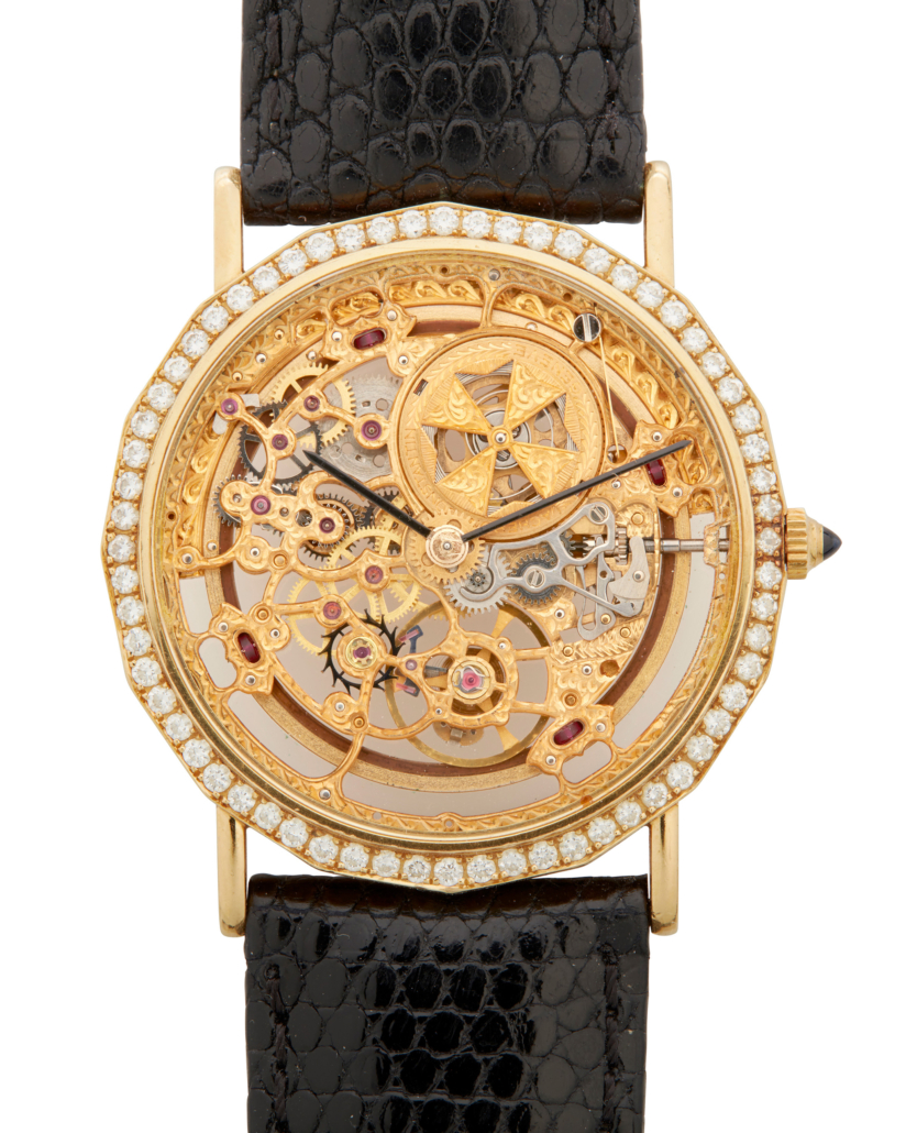 Vacheron Constantin skeletonized wristwatch, $15,000