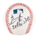 A baseball signed in September 2019 by Ukrainian President Volodymyr Zelenskyy is currently up for bid at RR Auction in Boston, with some of the proceeds earmarked for Ukrainian relief efforts. As of Tuesday, May 3, the ball reached the low end of its $15,000-$20,000 estimate. The auction ends on May 11. Image courtesy of RR Auction.