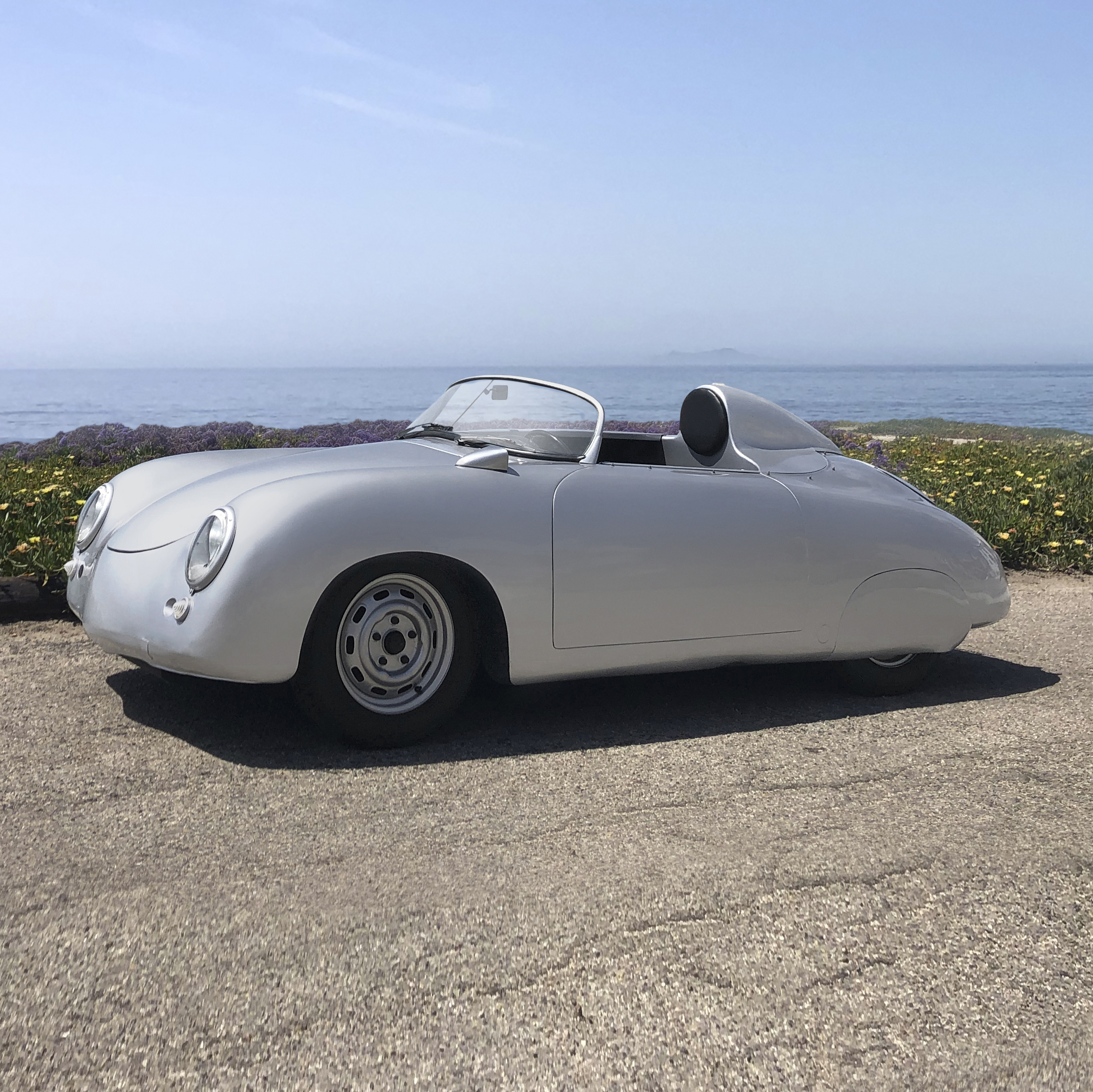1956 Porsche 356 Speedster, modified by its owner, sculptor Robert Morris, est. $250,000-$350,000. Image courtesy of Rago/Wright/LAMA