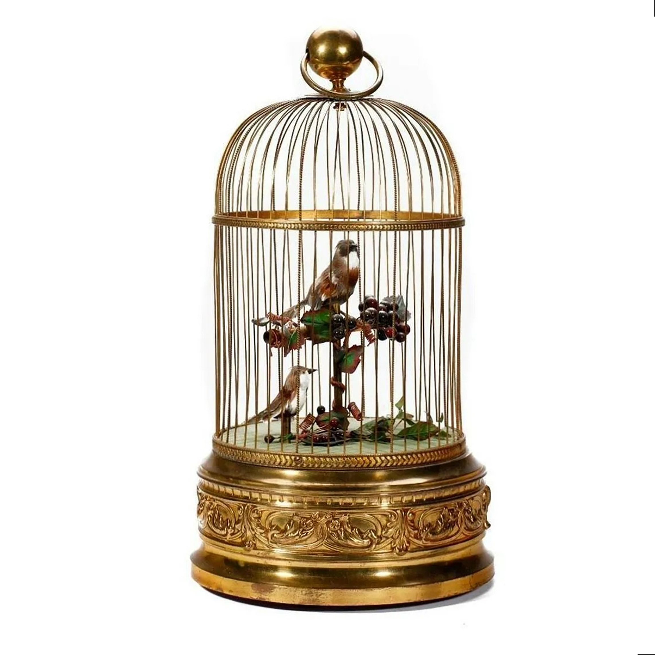 French gilt birdcage automaton, est. $800-$1,200