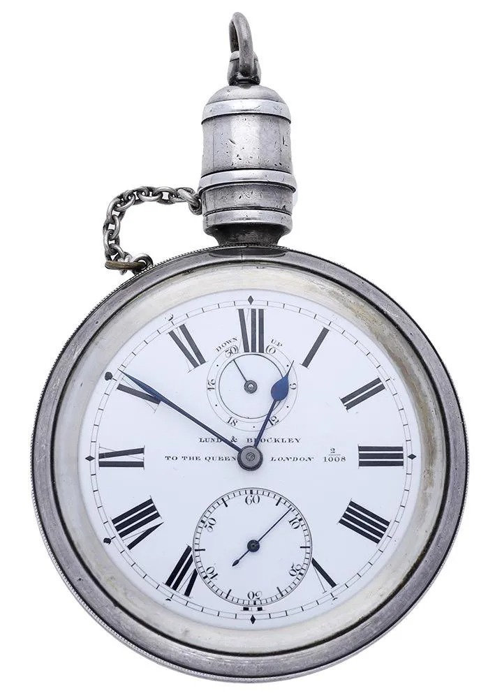  Lund & Blockley silver open-faced explorer’s keyless deck watch from 1883, est. £2,000-£3,000