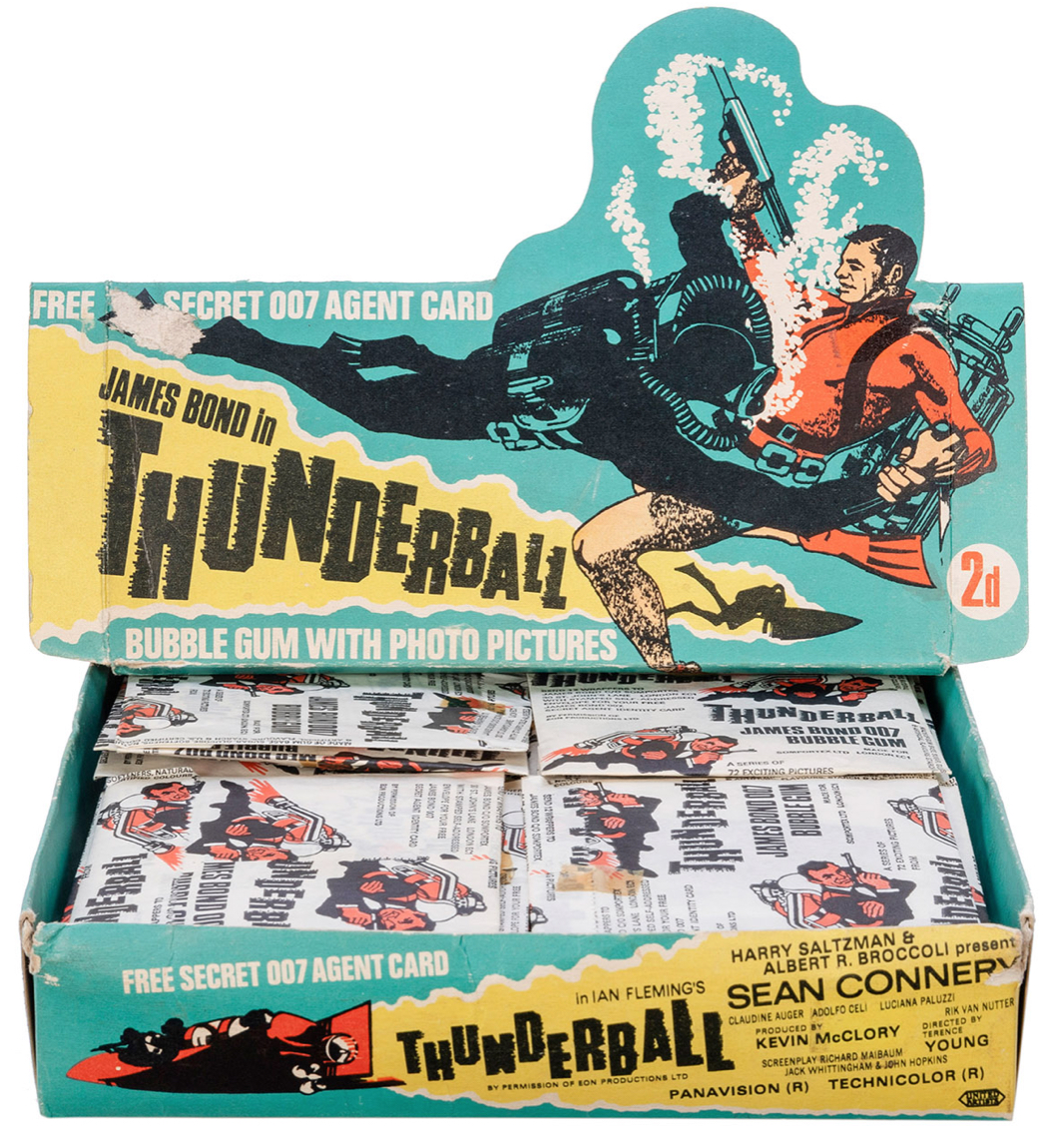 James Bond Thunderball bubble gum and trading card packs, $4,800