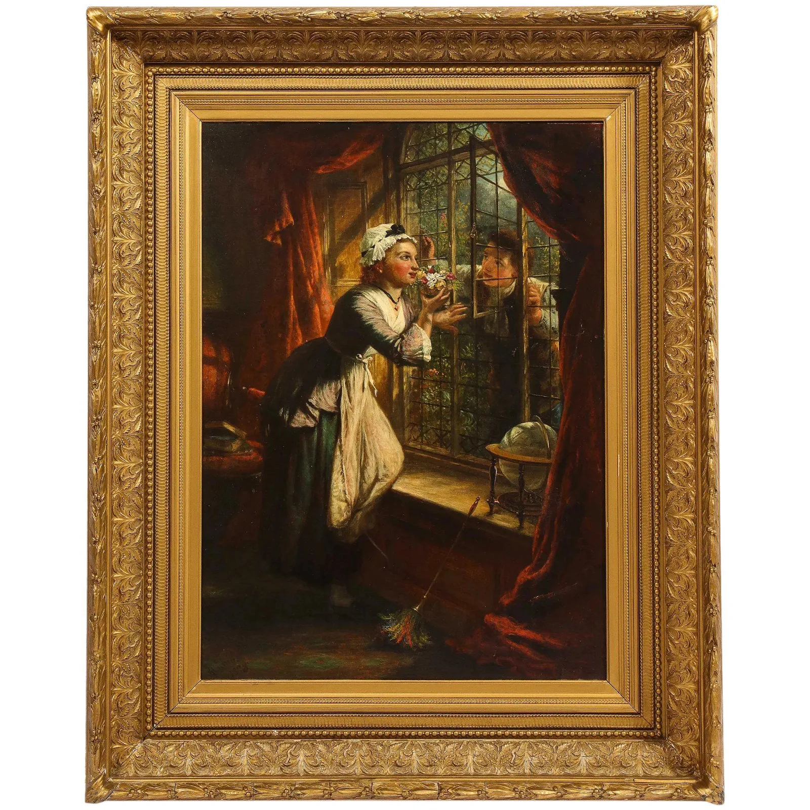 John Douglas Michie painting of a maid and her lover, est. $9,000-$11,000