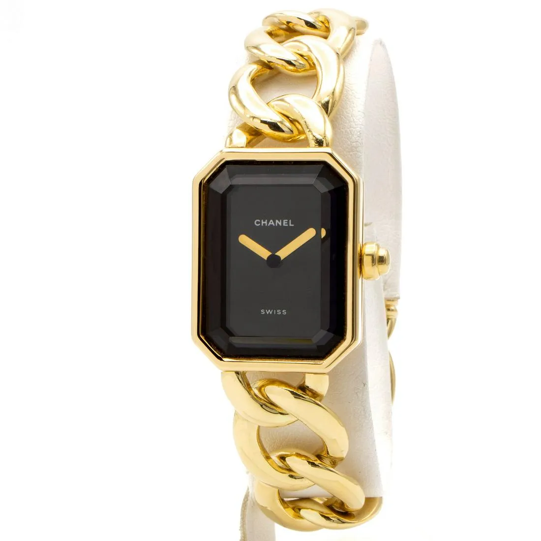 Chanel Premiere Chaine wristwatch on an 18K gold link chain, est. $8,000-$10,000