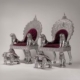 Image credit: Royal Throne, 1911. Molded and carved silver sheet, wrapped around a wood core, with silk velvet, brocaded silk and horse or ox tail. 59 1/16 by 31 1/2 by 35 7/16in (150 by 80 by 90 cm). Purchase: William Rockhill Nelson Trust through the George H. and Elizabeth O. Davis Fund. 2013.10.2.1