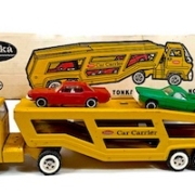 Tonka car carrier with original box, est. $1,000-$2,000