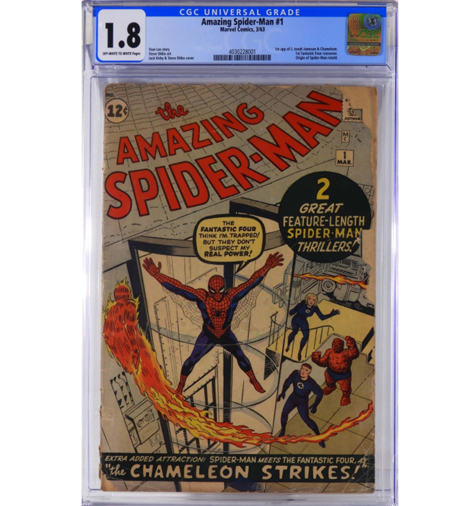 Copy of Marvel Comics Amazing Spider-Man #1, graded CGC 1.8, $10,938