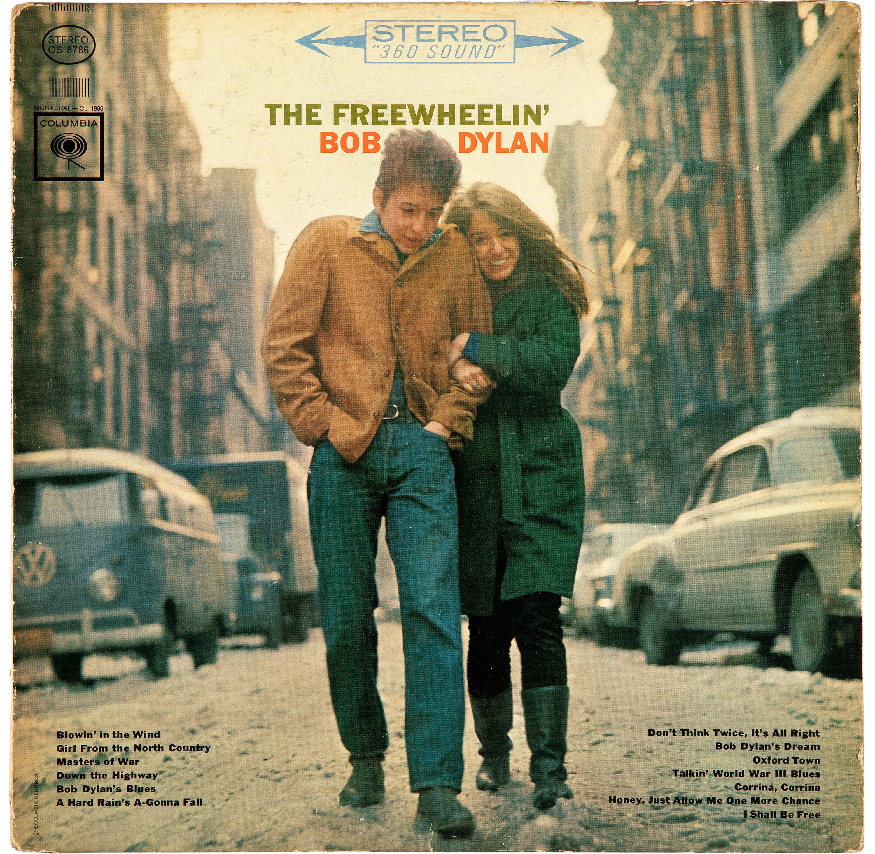 Copy of Bob Dylan’s 1963 ‘Freewheelin’ album that includes four deleted tracks, est. $48,000-$72,000. Image courtesy of Heritage Auctions