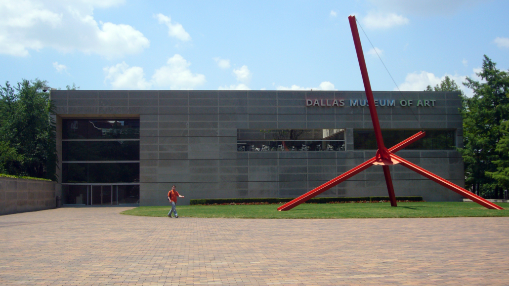 Exterior of the Dallas Museum of Art, taken in June 2006. On June 2, a 21-year-old man entered the museum after hours and damaged several artworks collectively worth millions of dollars. Image courtesy of Wikimedia Commons, photo credit Kent Wang. Shared under the Creative Commons Attribution-Share Alike 2.0 Generic license.