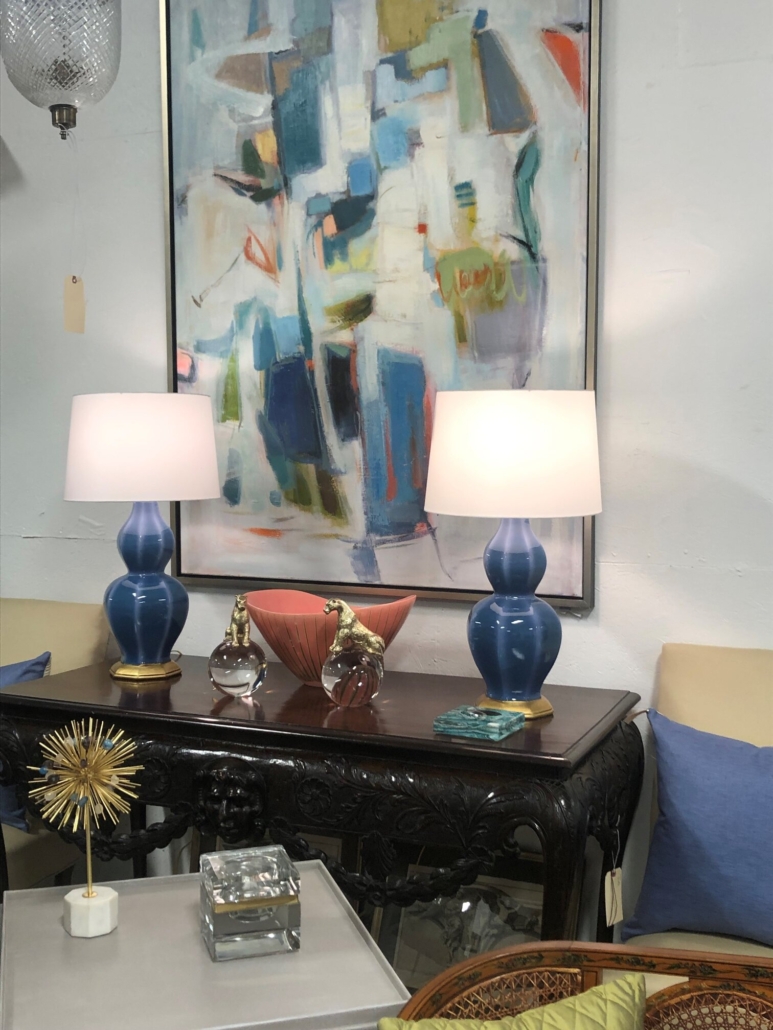 The inventory at Peachtree Battle Antiques & Interiors has been expanded in the new location to include more mid-century Modern items as well as a lighting and lamp repair shop.