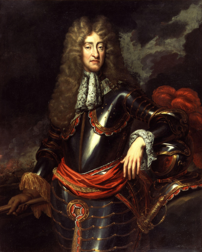 Portrait of King James II of England, painted circa 1690 by an unknown artist. Before succeeding to the throne in 1685, James survived the wreck of the HMS Gloucester three years earlier. Image courtesy of Wikimedia Commons, from the collection of the National Portrait Gallery of Britain. The Wikimedia Foundation regards the work as being in the public domain in the United States because it was published or registered with the U.S. Copyright Office before January 1, 1927.