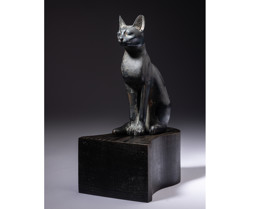 Egyptian bronze cat, $125,000