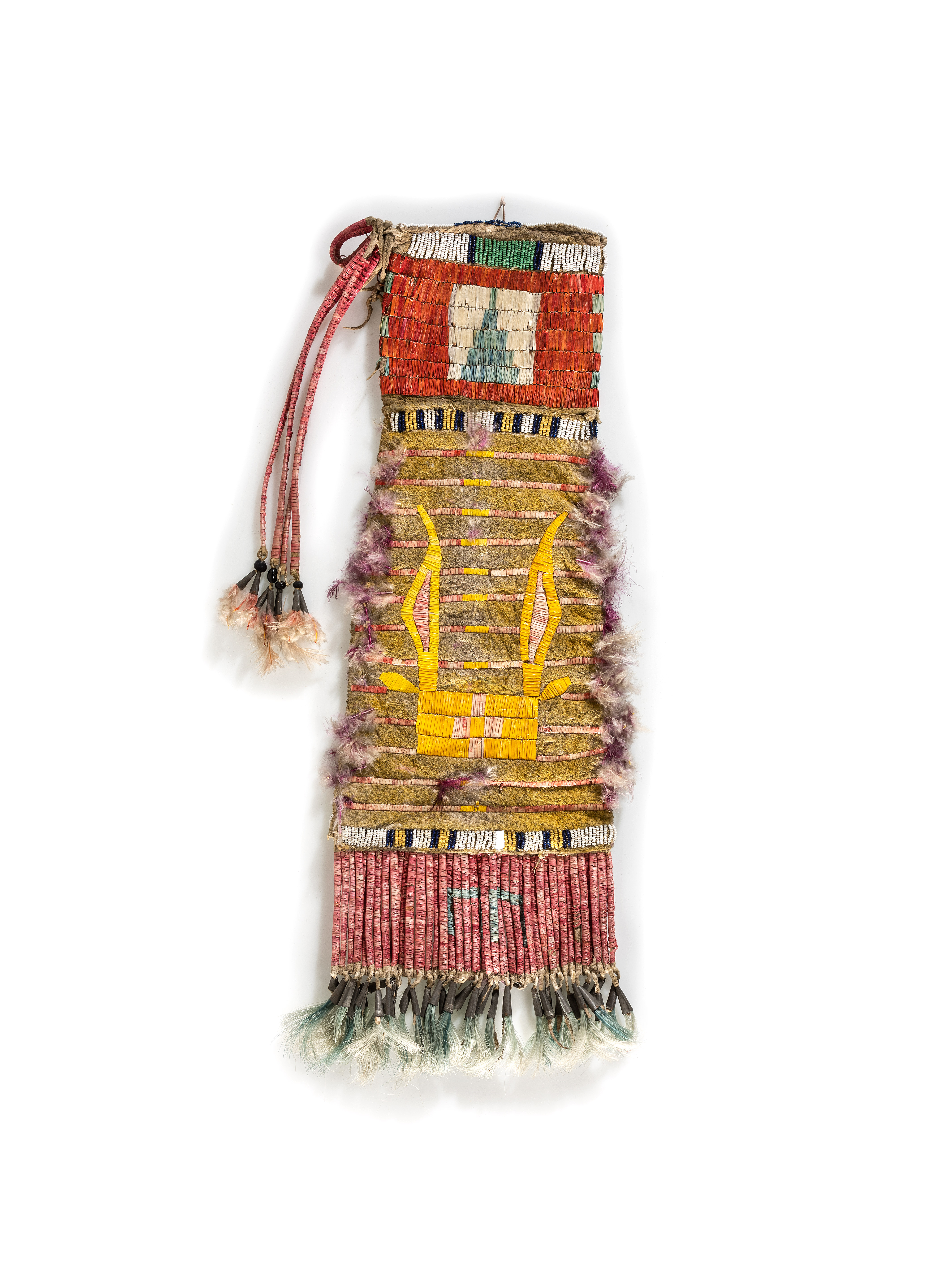 Sioux Elk Dreamer quilled hide tobacco bag, $11,250