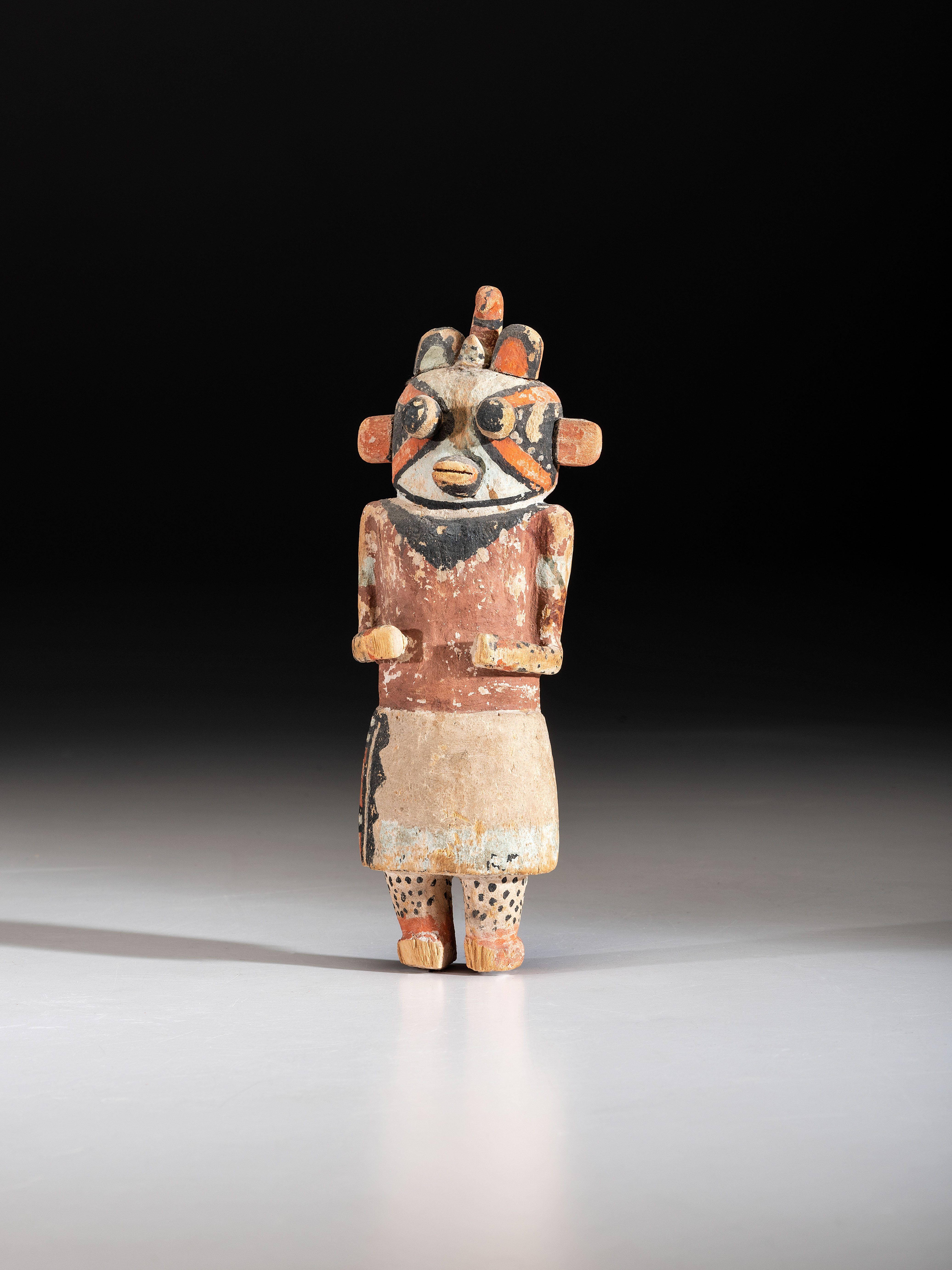 Hopi three-horned katsina, $12,500