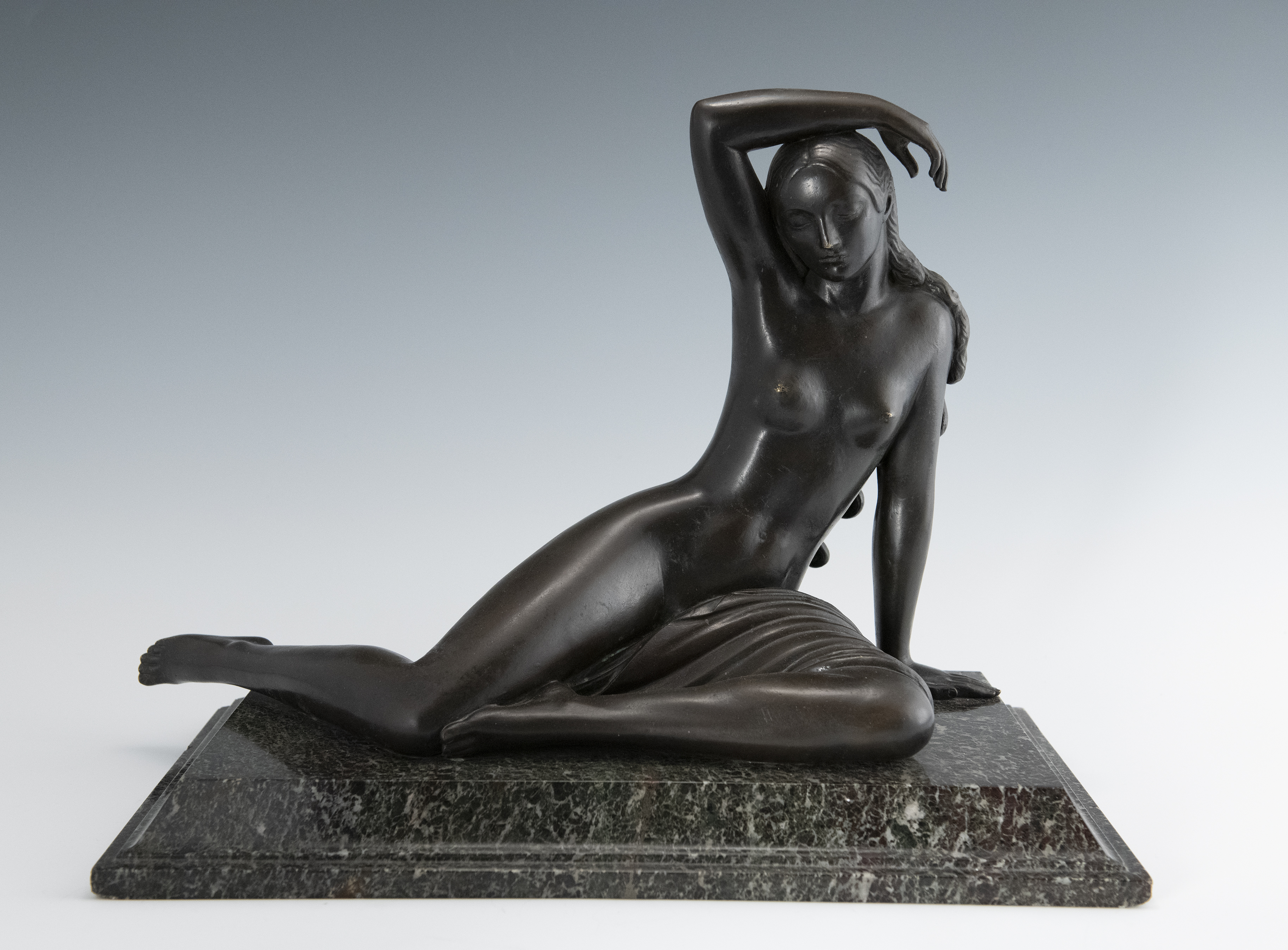 ‘Danae,’ 1920, bronze. Paul Manship, American, 1885-1966. 11 3/4 by 17 1/4 by 7 1/8in. Joslyn Art Museum, Omaha, Nebraska, gift of Mrs. Arthur O’Brien, 1947.295