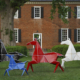 ‘Painted Ponies,’ 2005-2007, powder coated cast aluminum. Collaborative sculpture by Kevin Box and Chinese American origami artist Te Jui Fu. Museum of the Shenandoah Valley photo by Ginger Perry.