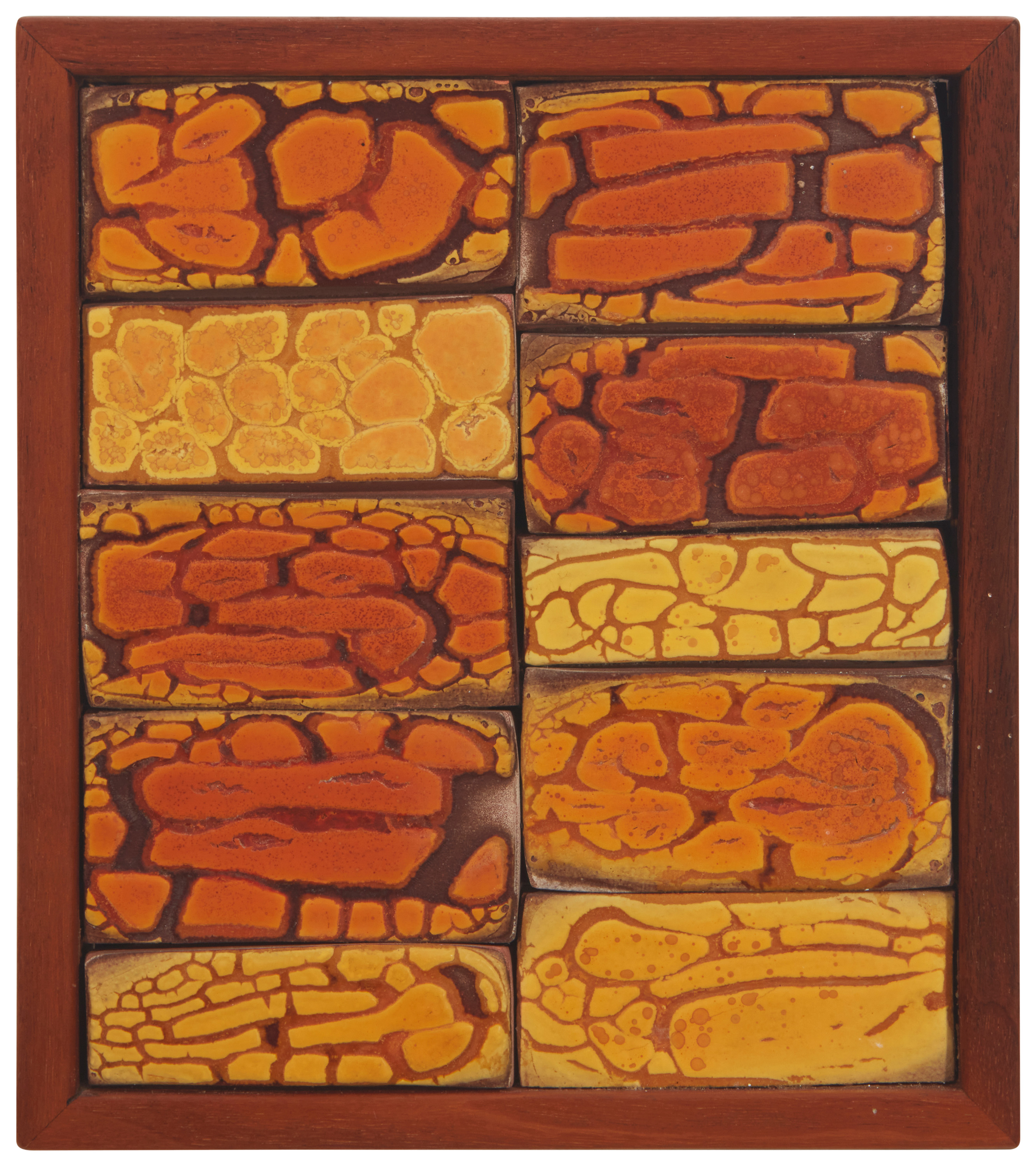 Doyle Lane, ‘Collection of Tiles,’ glazed ceramic in wood frame, $7,500