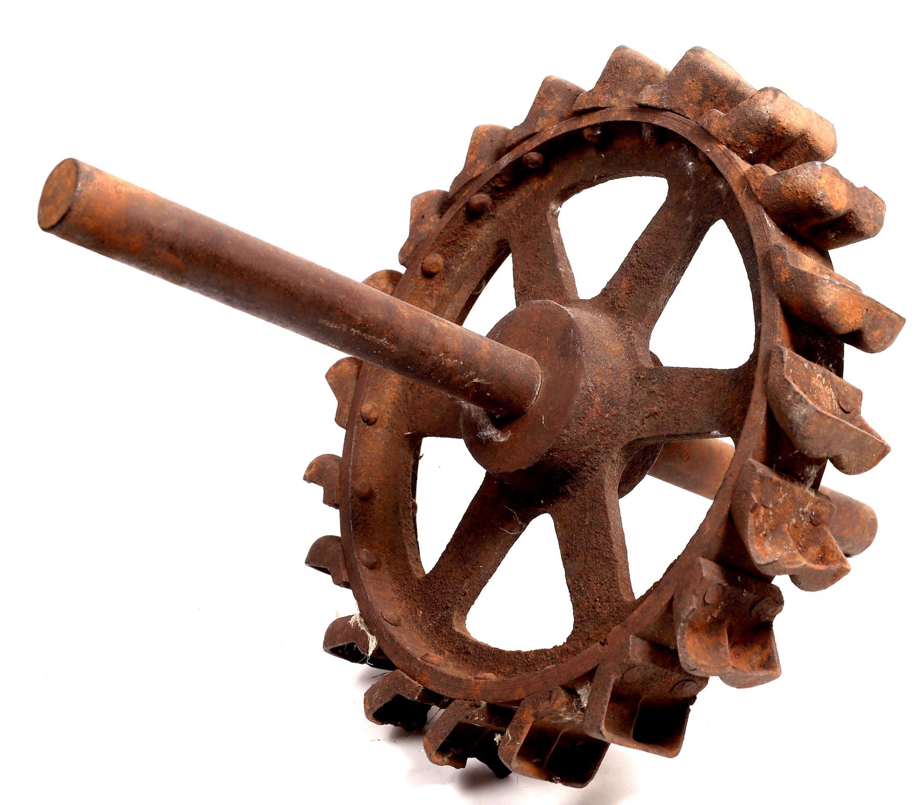 Small Pelton wheel with nine cups, $1,250
