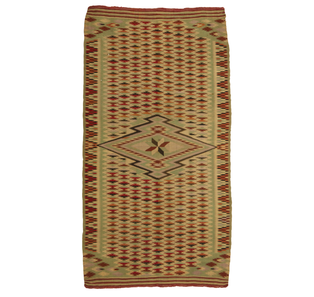 Chimayo/Saltillo Revival serape textile, $10,625
