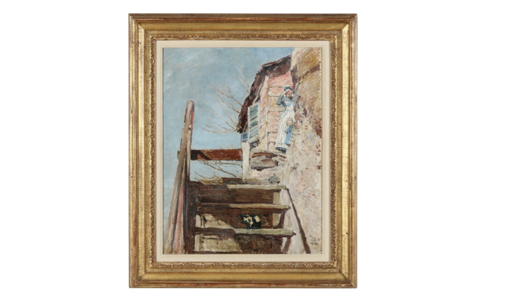 Childe Hassam, ‘The Stairs,’ $100,000-$150,000, to be offered in Leland Little Auctions’ June 11 sale. Image courtesy of Leland Little Auctions and LiveAuctioneers