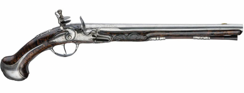 Franz Breitenfelder early 18th-century flintlock pistol, est. €3,500-€7,000