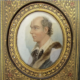 Miniature portrait on ivory of Oliver Goldsmith from a lavishly-bound 1831 biography of the man, est. $2,000-$2,500