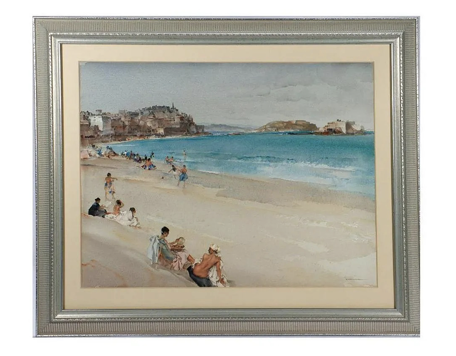 William Russell Flint, ‘The Beach at St. Malo,’ est. $7,000-$9,000