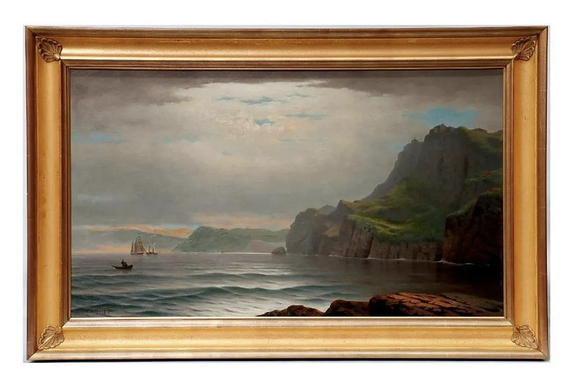 Mauritz Frederik Hendrick De Haas, ‘Seascape with Boats,’ est. $5,000-$7,000