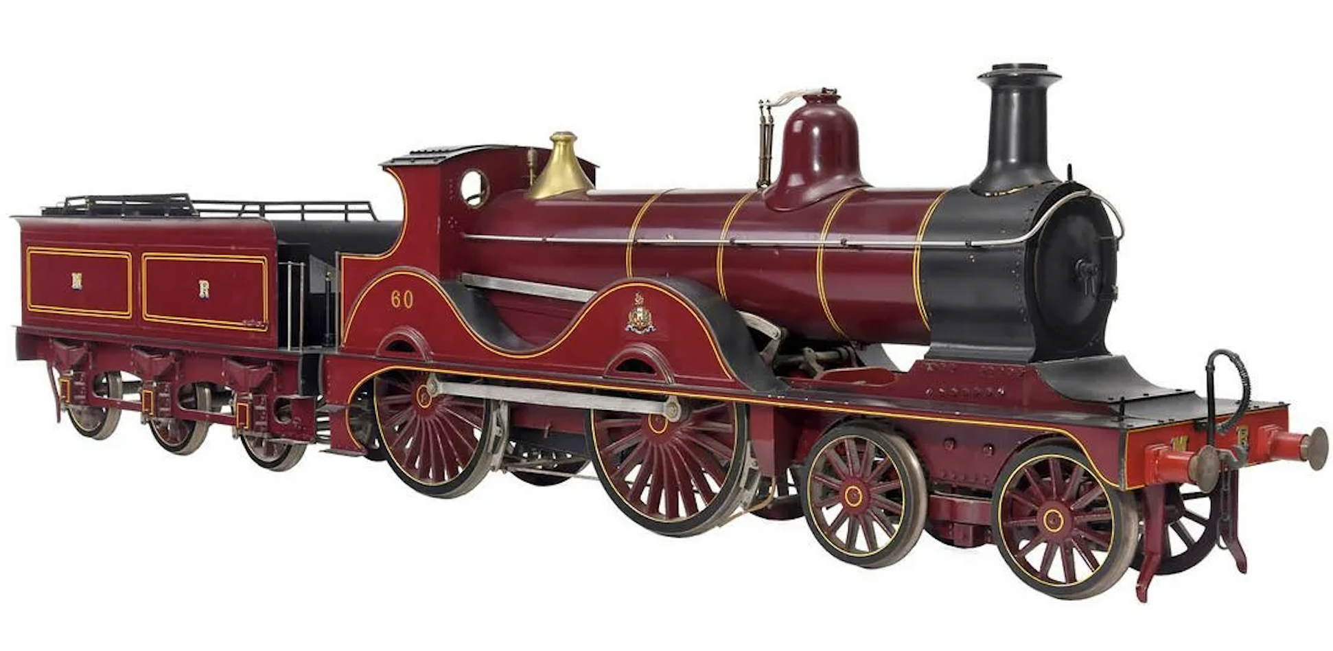 Live-steam model of British Midland Railway locomotive No. 60 with tender, $5,106. Image courtesy of Auction Team Breker and LiveAuctioneers