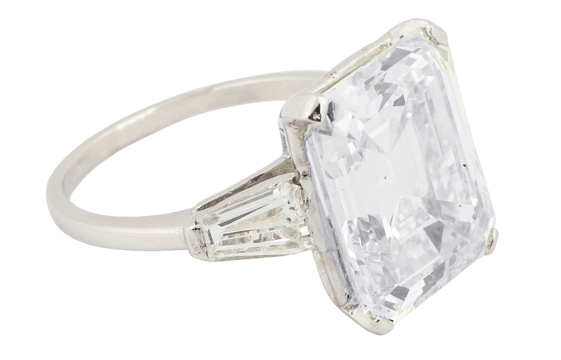 9.22-carat platinum emerald cut diamond ring, CA$70,800