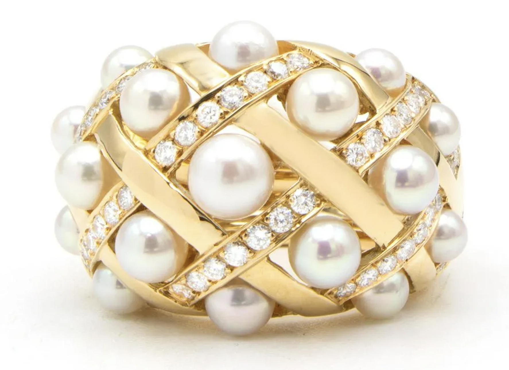 Chanel Baroque gold and cultured pearl ring, est. $9,000-$11,000