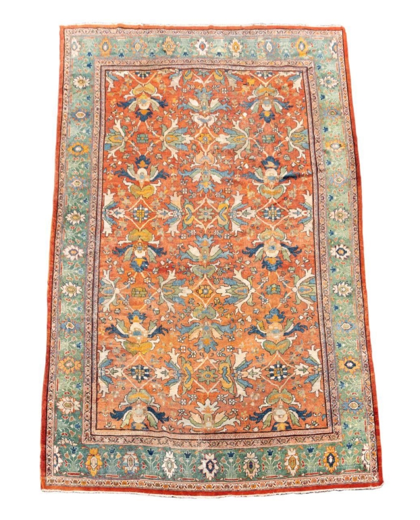 Circa-1900 hand-knotted Sultanabad carpet, est. $10,000-$15,000