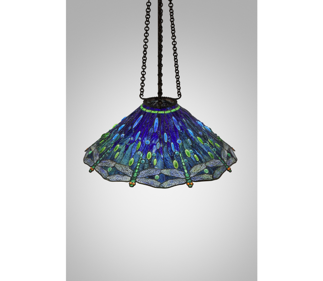 Tiffany Studios Hanging Head Dragonfly chandelier, $1 million. Image courtesy of Christie’s Images Ltd. 2022