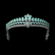 Tiara, Cartier London, special order, 1936. Platinum, diamonds, turquoise. Sold to the honorable Robert Henry Brand. Cartier Collection. Vincent Wulveryck, Collection Cartier © Cartier