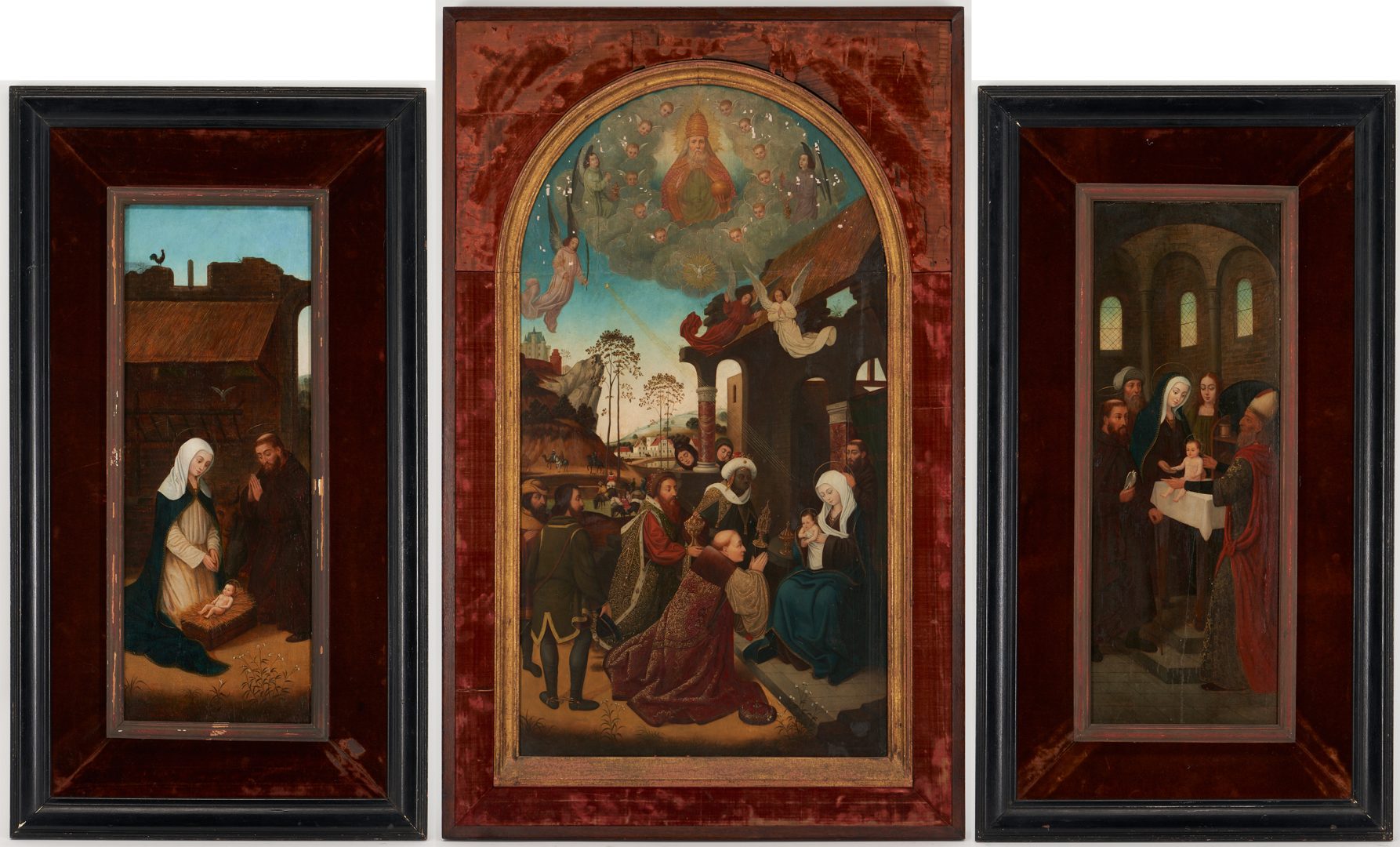 Religious-themed Flemish School triptych after Quentin Matsys, est. $5,400-6,400