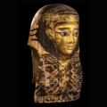 Egyptian gilt cartonnage mummy mask, $175,000