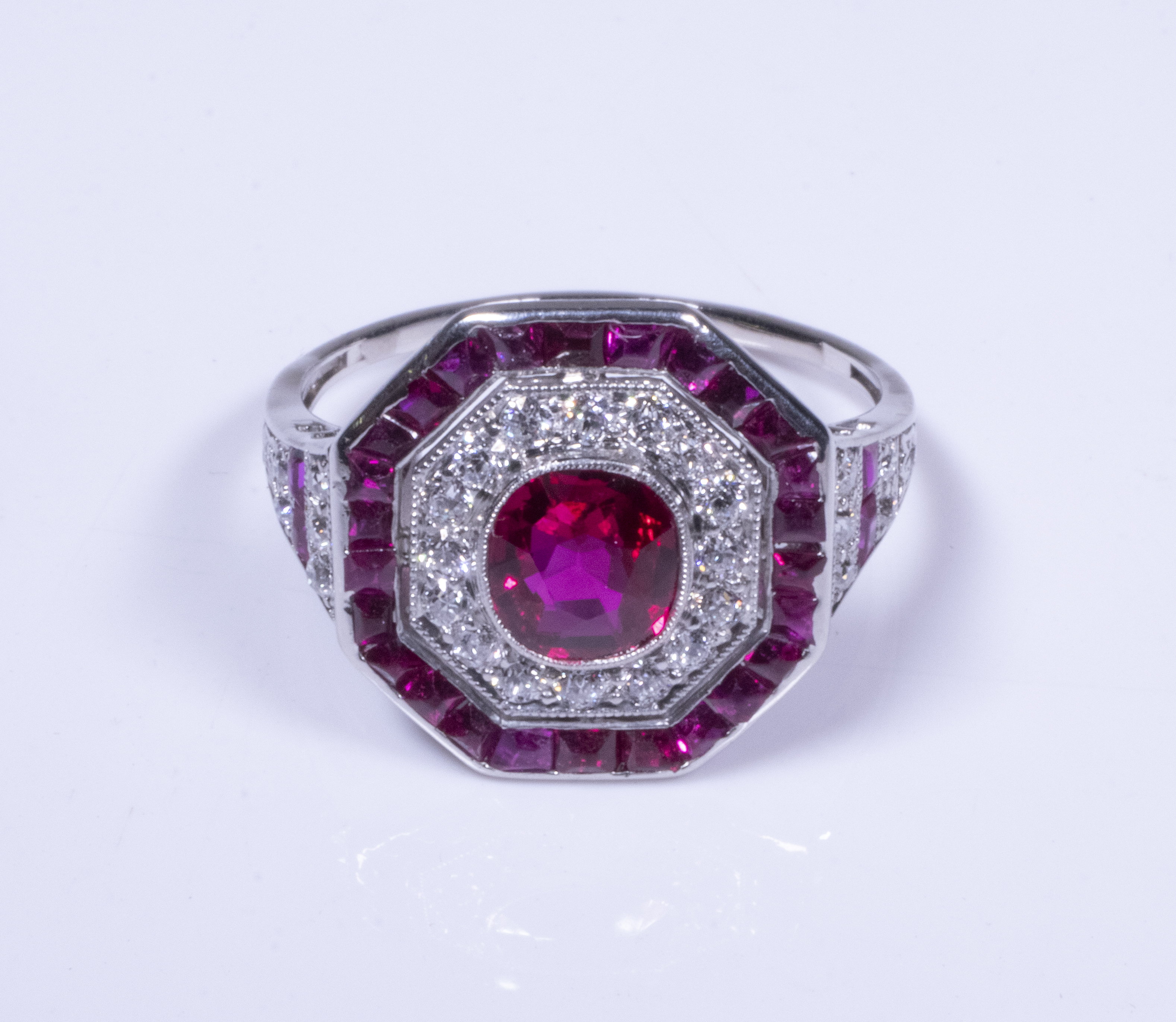 Ladies’ Edwardian platinum, ruby and diamond ring, est. $6,000-$8,000