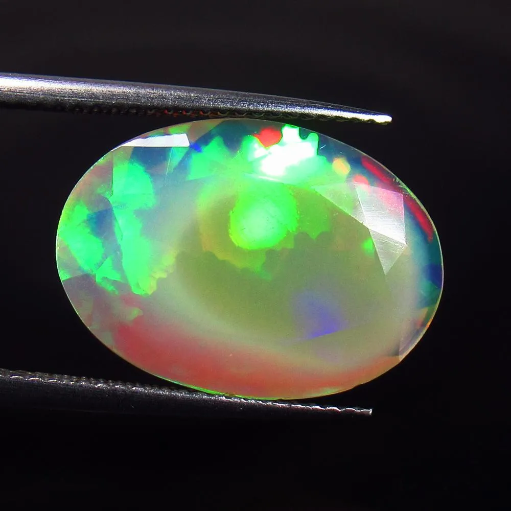 Oval-cut 7.07-carat multi-color opal, est. $150-$200