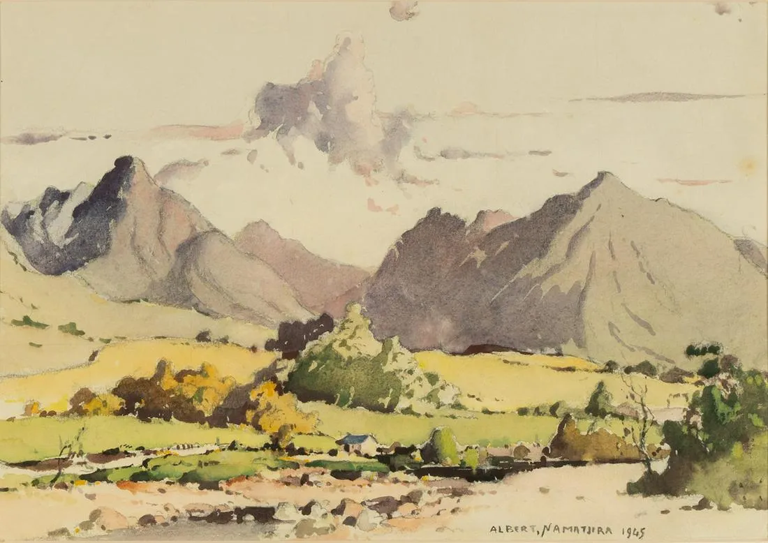 Albert Namatjira, ‘A Mountain Range, Australia,’ est. $4,000-$6,000