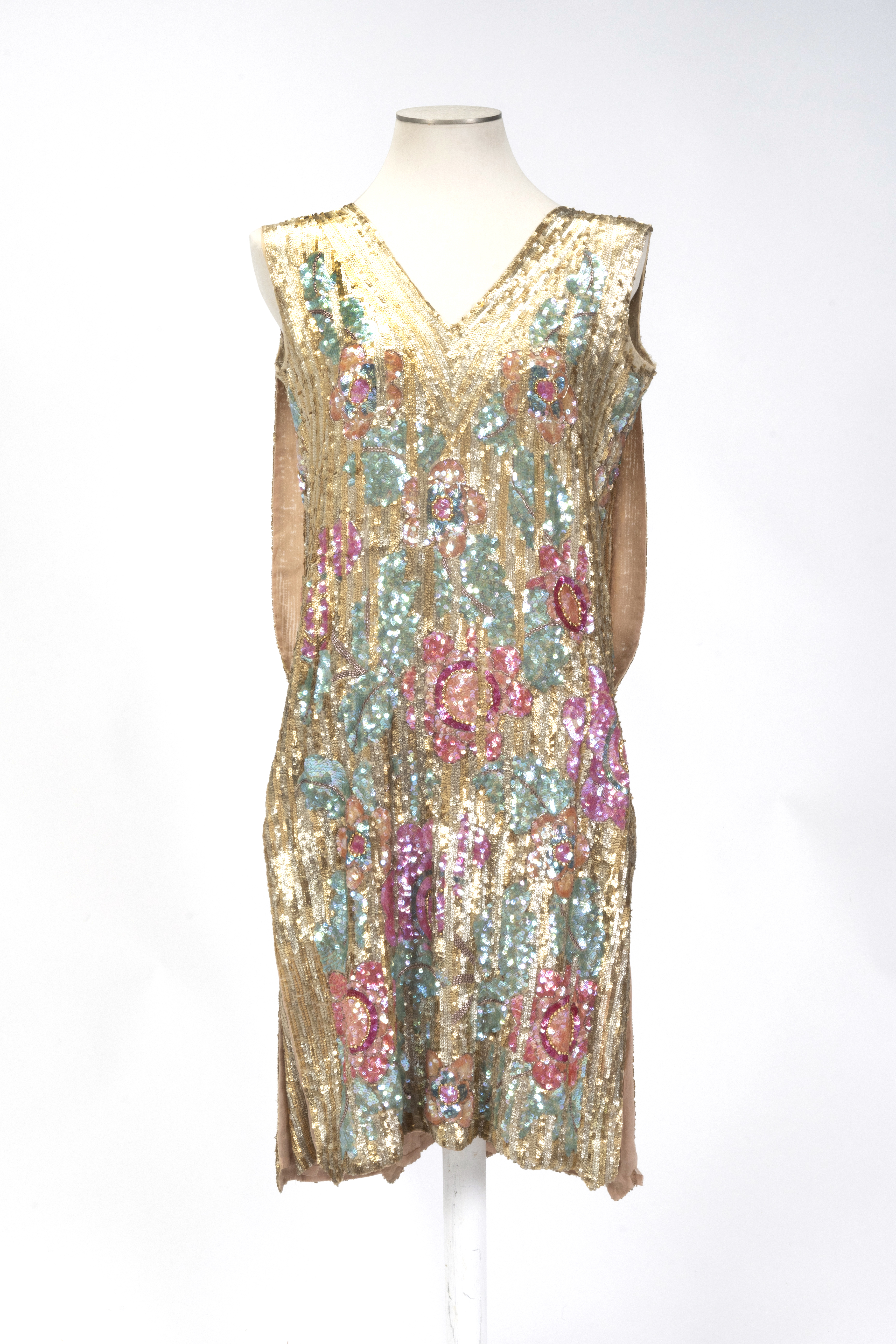 Circa-1925 R. Sacredote sequin and bead flapper dress, est. $1,000-$1,500
