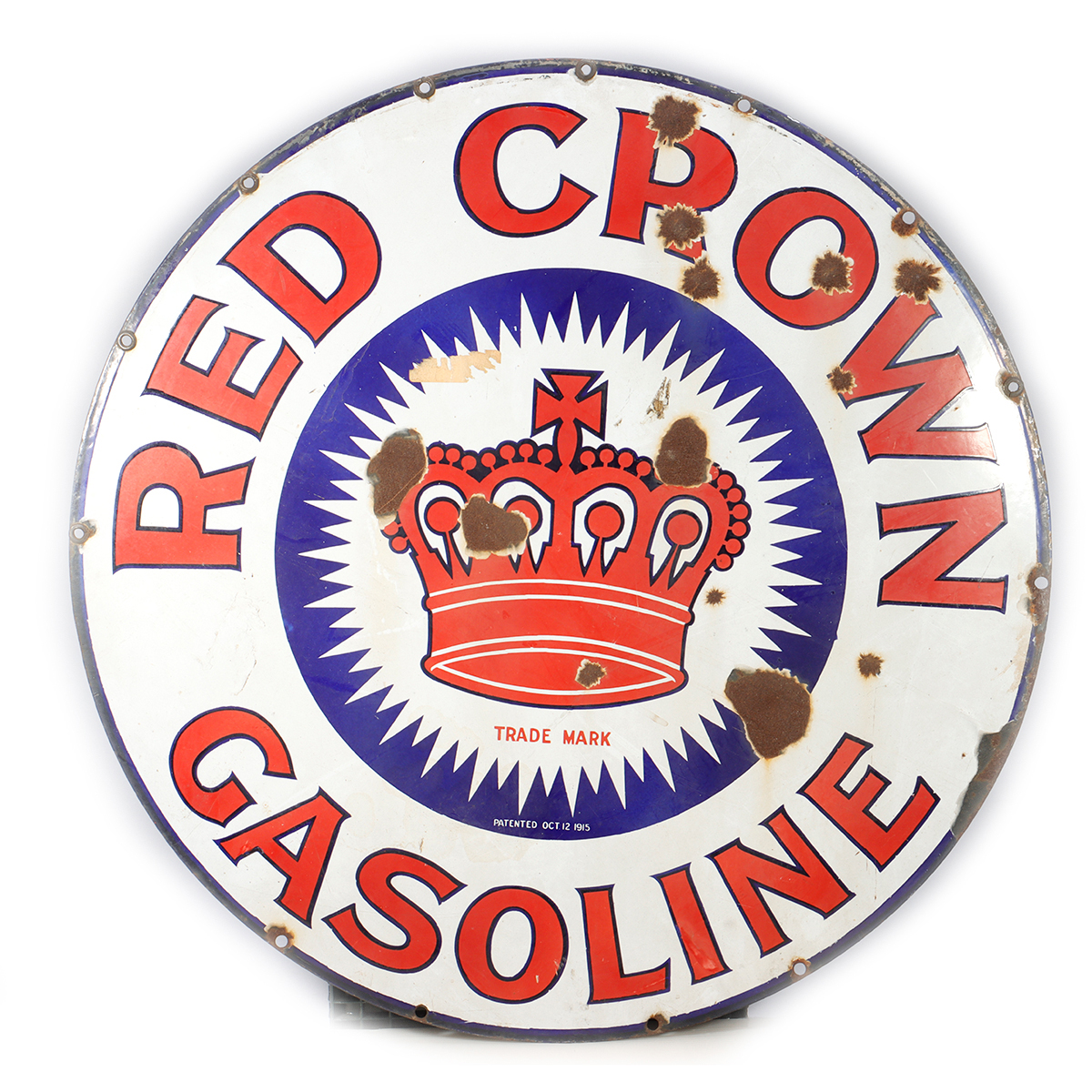 Red Crown gasoline sign, est. $200-$300