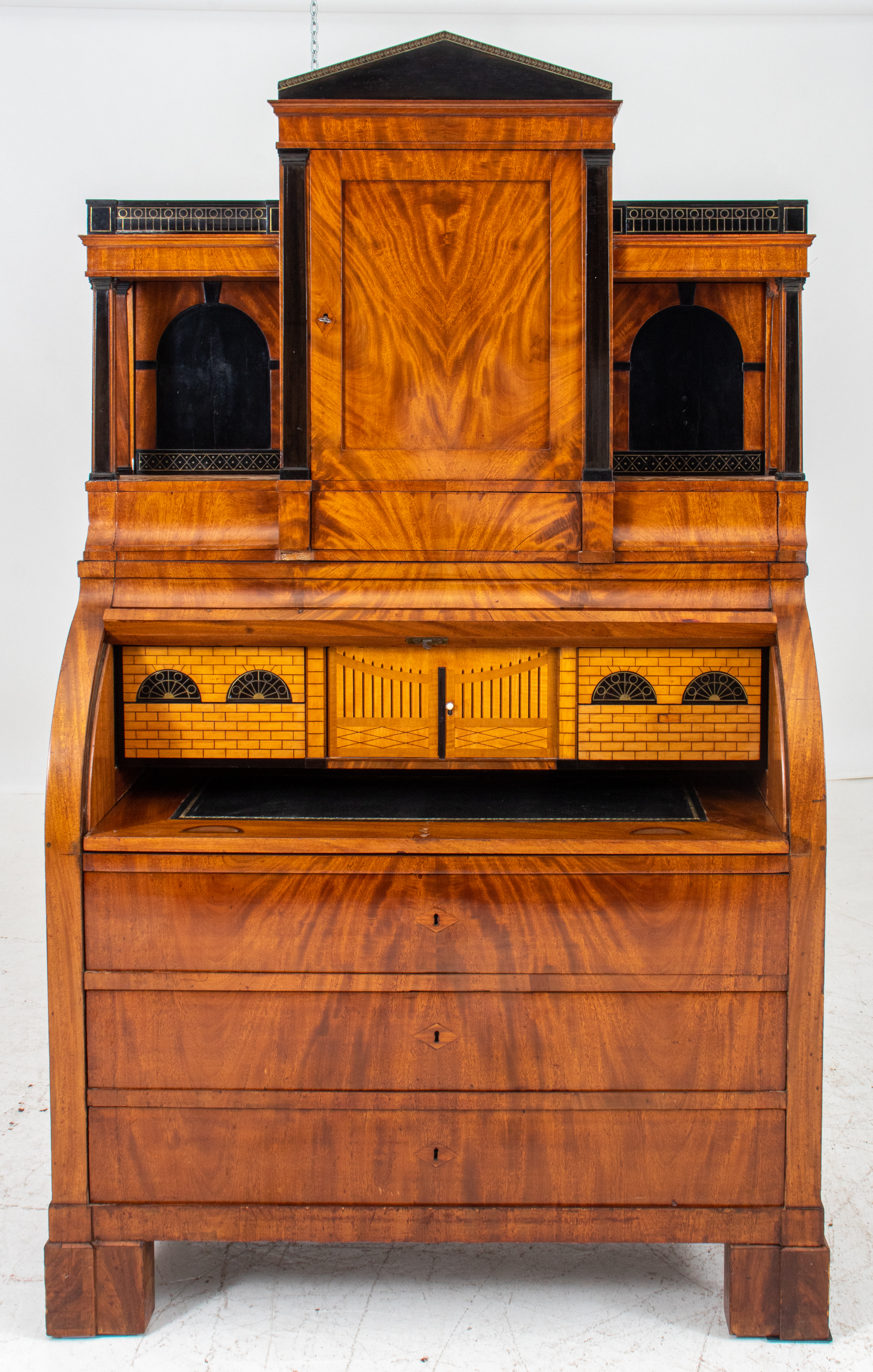  German Neoclassical mahogany desk-bureau, est. $2,000-$4,000