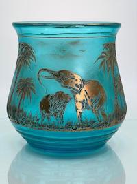 Moser acid-etched Animor vase, designed by Rudolf Wels in 1926, est. $500-$800