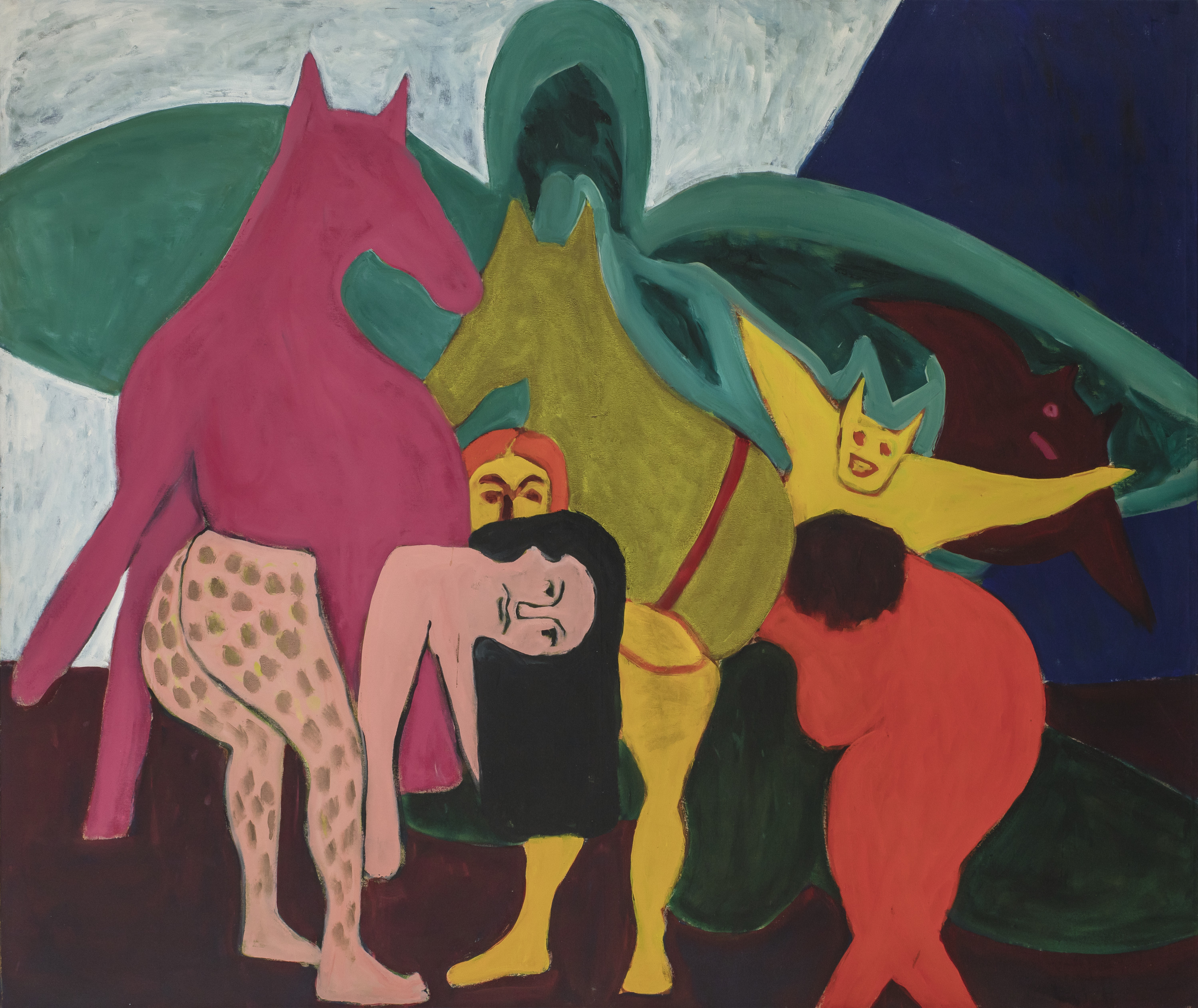 Bob Thompson, ‘The Golden Ass,’ 1963. Oil on canvas, 62 1/2 by 74 1/2 in./ 158.8 by 189.2cm, signed. Courtesy of Michael Rosenfeld Gallery LLC, New York. 