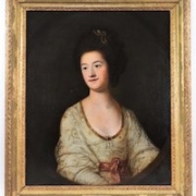 Oil on canvas portrait painting by Francis Cotes, est. $5,000-$10,000