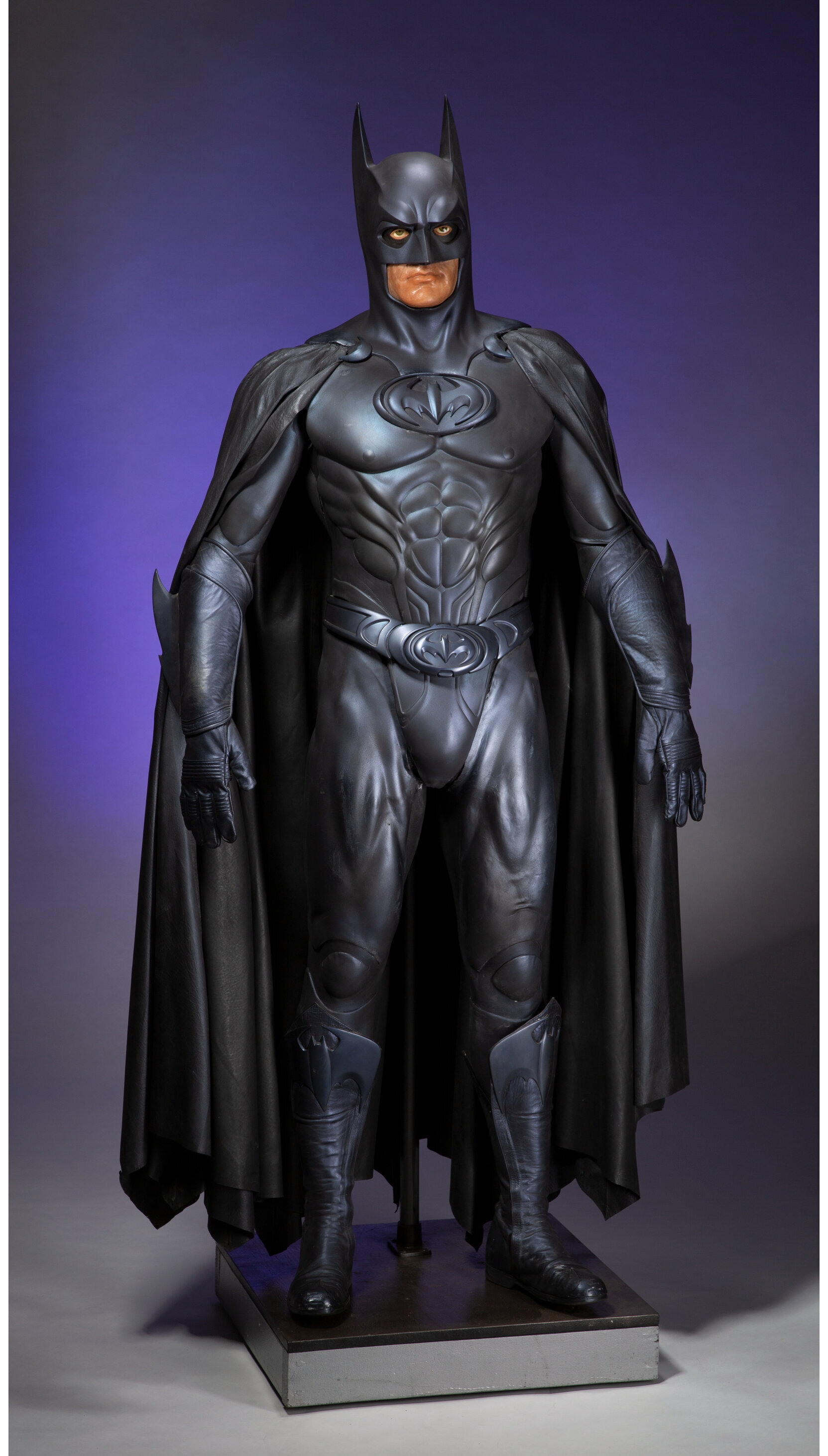 Batman suit worn by George Clooney in ‘Batman & Robin,’ $57,500. Image courtesy of Heritage Auctions