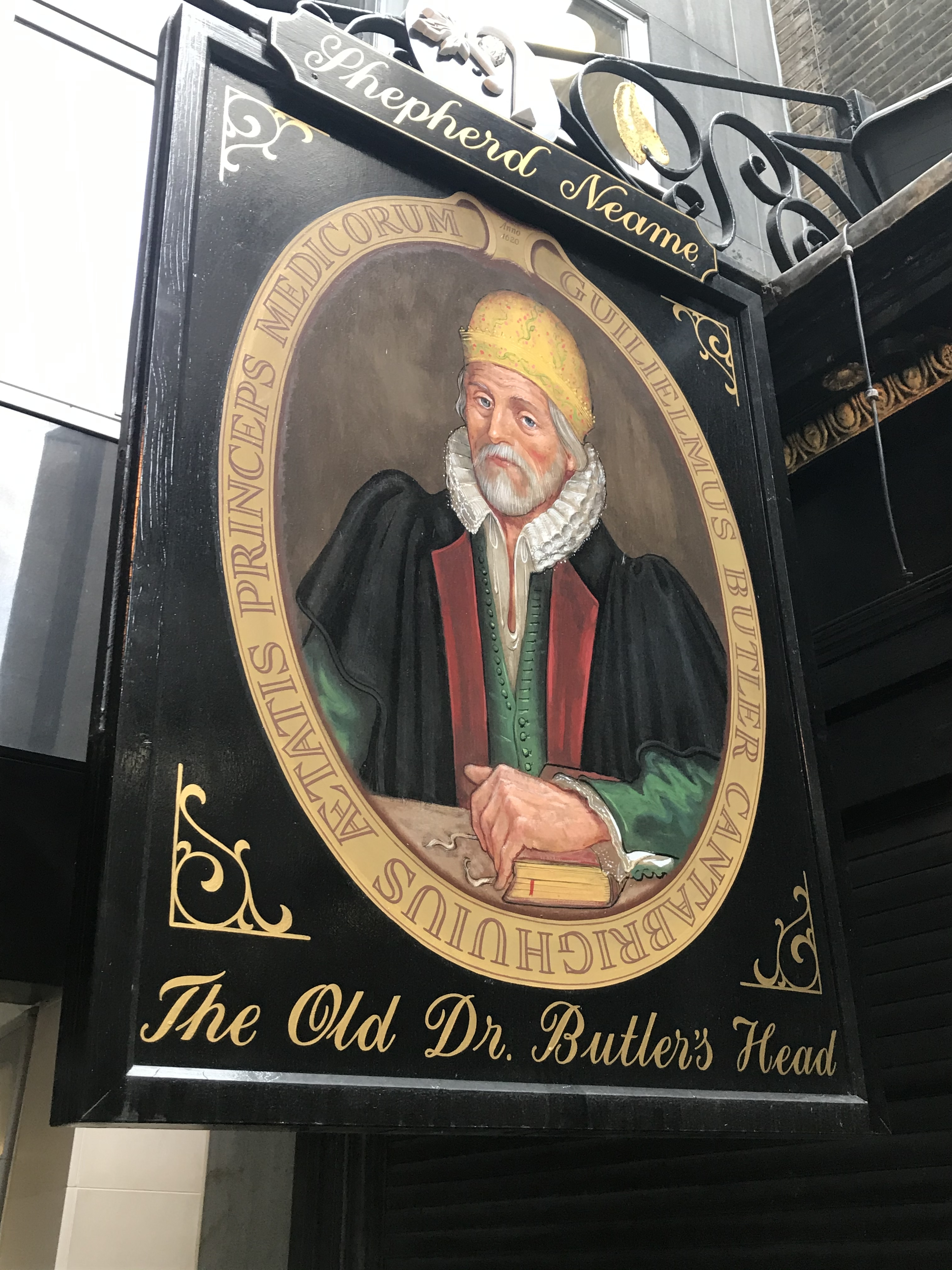 One of London’s most historic pubs, The Old Doctor Butler’s Head in Moorgate was named for the court physician to King James I and dates back to 1610. Image courtesy of LiquidHistory.com