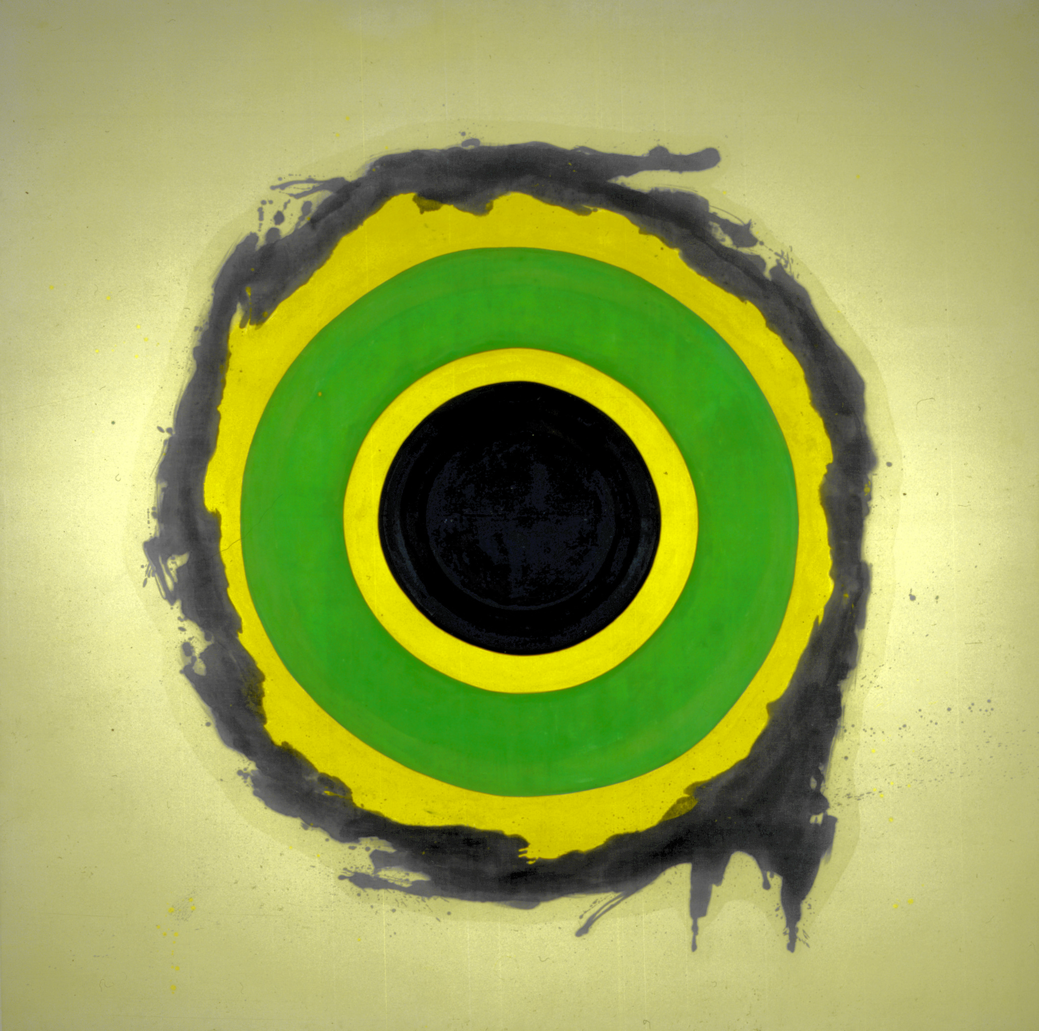 Kenneth Noland, ‘Spread,’ 1958. Oil on canvas, 117 by 117in. (297.2 by 297.2cm). Grey Art Gallery, New York University Art Collection, New York, NY. Gift of William S. Rubin (1964.20). © The Kenneth Noland Foundation / Licensed by VAGA at Artists Rights Society (ARS), NY 