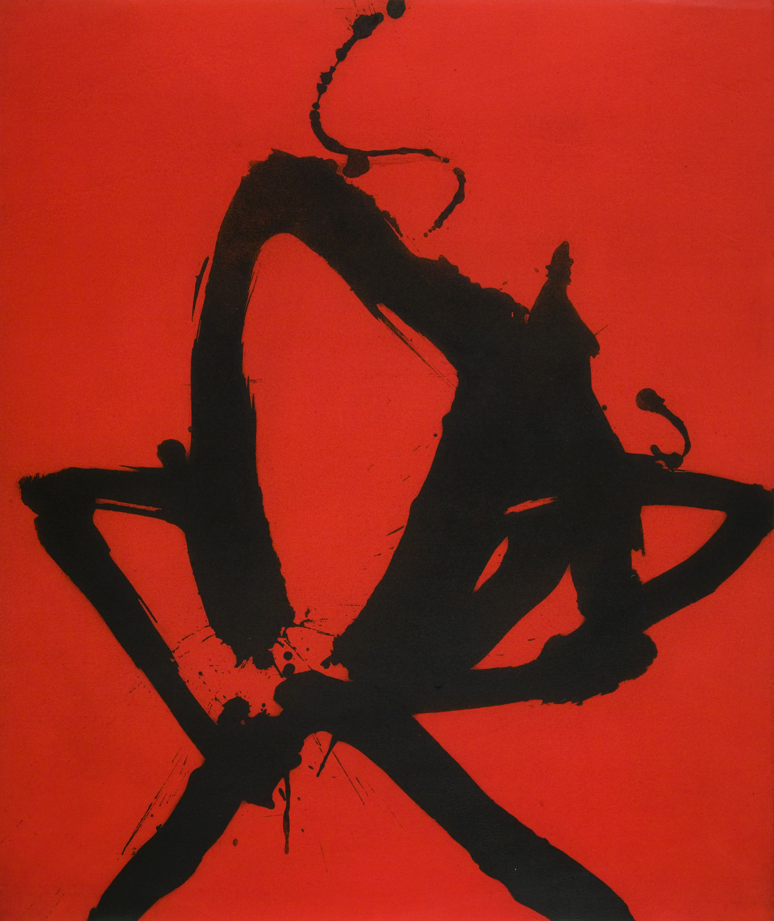 Robert Motherwell, (American, 1915-1991), ‘Red Sea I,’ 1976. Aquatint and etching. Lent by Susan and David Goode. © 2022 Dedalus Foundation, Inc. / Artists Rights Society (ARS), NY